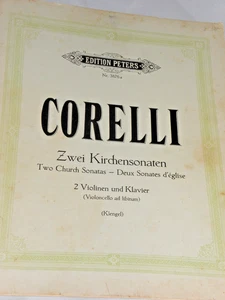 Corelli Two Church Sonatas For Two Violins & Piano - Edition Peters Sheet Music - Picture 1 of 2