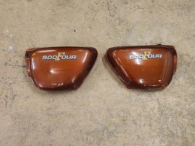 Honda Cb500-4 1971 1974 caramelo granate marrón cubiertas laterales pintura original  Foto 1 de 4