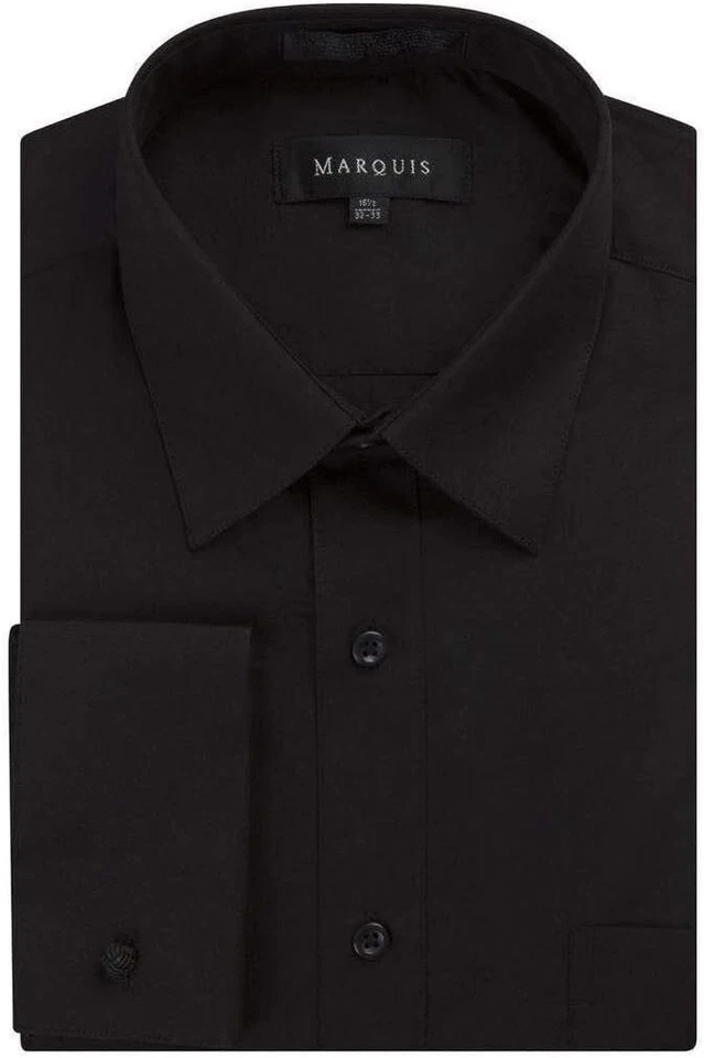 Marquis Men's Regular Fit French Cuff Cotton Blend Solid Dress Shirt - Image 1 of 1