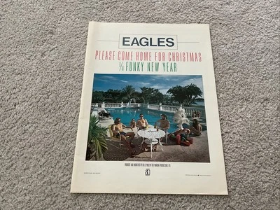 THE EAGLES 1978 PLEASE COME HOME FOR CHRISTMAS PÓSTER IMPRESO ORIGINAL TIPO ANUNCIO Foto 1 de 3