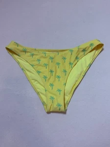 Stoney Clover Woman's Large High Cut Yellow Palm Tree Bikini Bottom NWOT - Picture 1 of 5