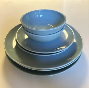7 Pieces Iroquois Casual China Russel Wright Ice Blue Bowls Plates - Picture 1 of 15