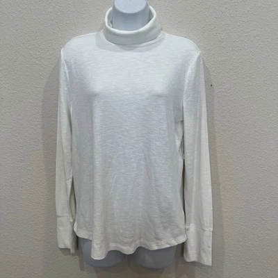 Gap sweater womenlarge Ribbed Turtle neck light weight White NWT Classic Casual - Image 1 of 4