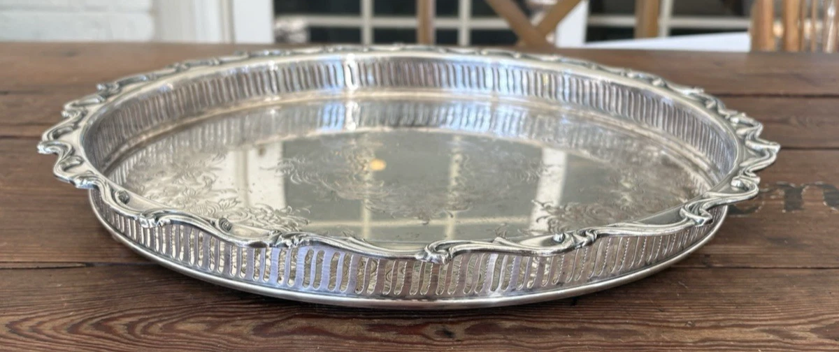 Webster Wilcox In Antique Us Silver-Plated Platters & Trays for