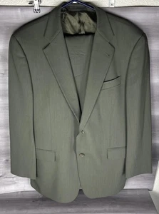 Joseph Abboud Anzug Herren 42R Birds Eye Zignone Italy Wolle Super 120 Bespoke W36X27 - Bild 1 von 8