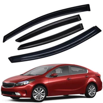 Window Vent Visors Rain Guards Wind Deflectors for 2014-2018 Kia Forte Sedan  — 第 1/4 张图片