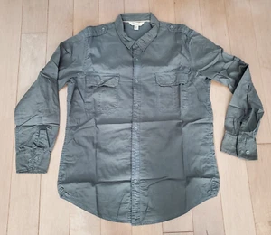Decree Shirt Mens XL ollve green casual long sleeve button up down 100% cotton - Picture 1 of 5