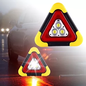 Triángulos de Emergencia Luces LED Multifuncionales Solar Recargable Coche Advertencia - Imagen 1 de 7