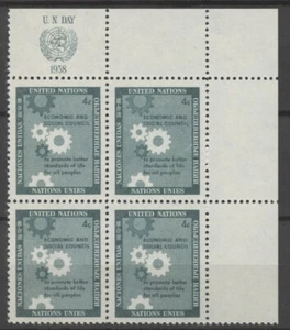 No: 100183 - UNITED NATIONS - AN OLD BLOCK OF 4 w. MARGINS - MNH!! - Picture 1 of 1