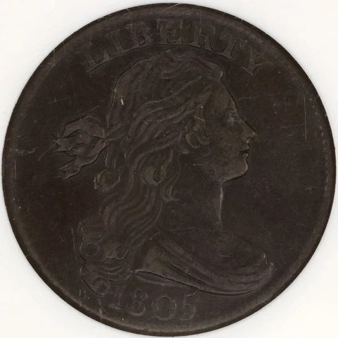 1805 1c Draped Bust Large Cent - NGC AU 53 BN Cover