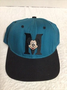 Vintage Mickey Mouse Cap Hat By Goofy Hat Co. Black Dark Teal USA MADE - Picture 1 of 10