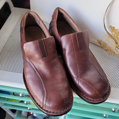 Mocassini marroni Clarks taglia 11 M in pelle scarpe comode
