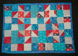 Original handmade patriotic quilts for crib, table or wall