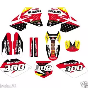 RACING SUZUKI RM 125 RM125 RM250 250 VINYL MX Motocross Graphic Kit 2001-2002 - Picture 1 of 1