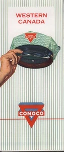 1960 Conoco Road Map: Western Canada NOS - Bild 1 von 1