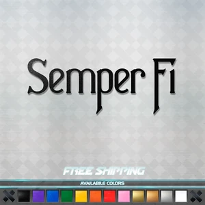 Marines Semper Fi Vinyl Decal Sticker - American Military Car Window Truck USA - Picture 1 of 3