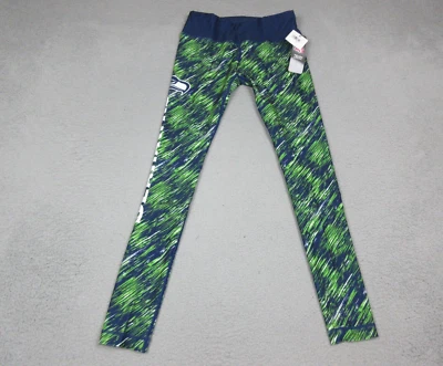 Seattle Seahawks Pants Womens Small Green Blue Tights NFL Football Ladies 26X28 - Image 1 of 4