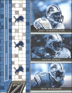 2005 Zenith Mozaics Silver Card #M5 Joey Harrington/Kevin Jones/Roy Williams