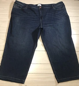 Womens LANE BRYANT HIGH RISE STRAIGHT STRETCH blue denim jeans SZ 34/36 W X28L - Picture 1 of 12
