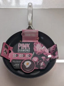 Sartén antiadherente de cerámica sin toxinas Pink Diamond de 10” para horno segura como se ve en la televisión - Imagen 1 de 7