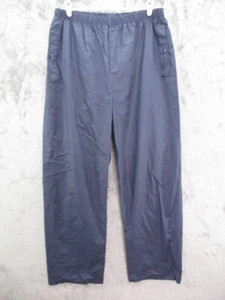 Vintage Columbia PVC Rain Pants Mens Large Blue Waterproof Snap - Picture 1 of 14
