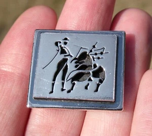 Vintage Taxco Mexico 980 Silber Shadowbox Matador Bolokrawatte Moguez signiert 16,3 g - Bild 1 von 17
