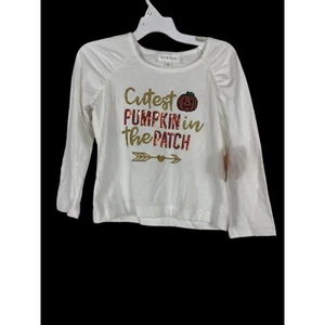 Camisa Btween Cutest Pumpkin In The Patch Niñas Talla 7 Niños Camiseta Blanca Manga Larga - Imagen 1 de 5