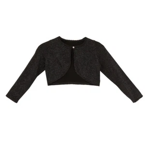 Suéter bolero suave metálico manga larga talla L negro plateado talla L para niñas - Imagen 1 de 2