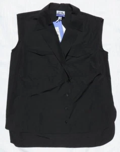 NEW FUTURE COLLECTIVE Women's M L Black Lightweight Blouse Shirt Top Sleeveless - Picture 1 of 6