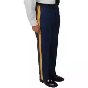 ARMY SERVICE UNIFORM ASU OFFICER NCO DRESS BLUE PANTS TROUSERS 30-41 UNHEMMED - Picture 1 of 3