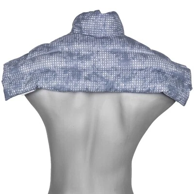 GIRAFFENLAND Nackenkissen mit Kragen | Nacken Wärme Körnerkissen - used-look grau-blau