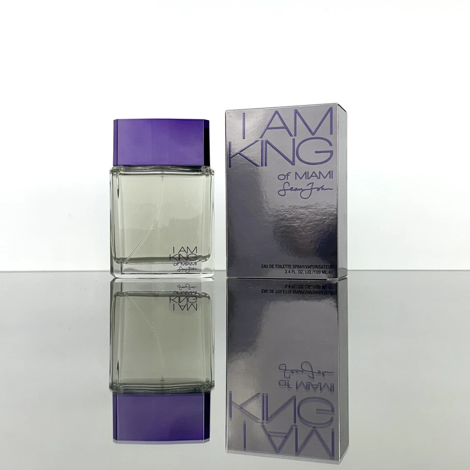 Sean John I AM KING OF MIAMI Hombres Colonia 3.4oz-100ml EDT Spr DESCONTINUADO (BA08 Foto 1 de 1