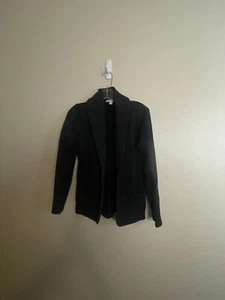 Standard James Perse Blazer Jacket Women's 3 Black Shawl Neck Single Breasted - Picture 1 of 10