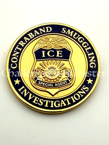 F65 ICE Contraband Smuggling Investigations Police Narcotics Challenge Coin - Picture 1 of 2