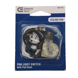 Commercial Electric Ceiling Fan Light Switch w/Pull Chain Antique Brass 82325 - Picture 1 of 7