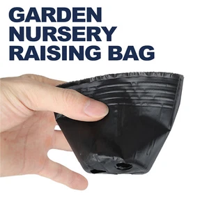 100 pc Plant Flower Pots Outdoor Living Garden Nursery Raising Bag - Picture 1 of 11