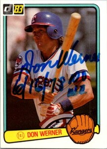 Don Werner autographed Baseball Card (Rangers) 1983 Donruss #593 "6/16/78 No No"