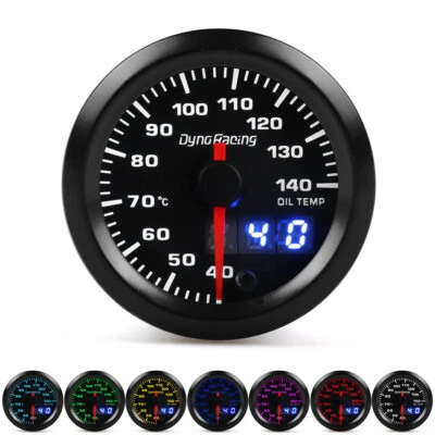 2"/52mm Dual Display Oil temp Gauge40-140℃ 7Color Led Car Oil temperature meter - Image 1 of 4