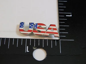 USA UNITED STATES PATRIOTIC RED WHITE & BLUE PIN - Picture 1 of 2