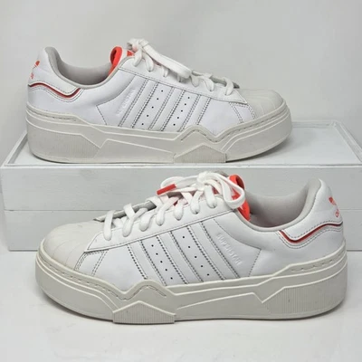Adidas Superstar Bonega 2B White Red Womens 9 Leather Sneakers IG2395 Platform - Image 1 of 4