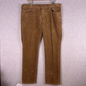 Polo Ralph Lauren Pants Men’s 36/30 Brown Corduroy Sullivan Slim Stretch Comfy - Picture 1 of 11