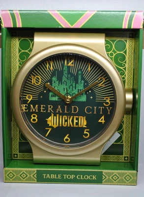 Relógio de mesa Wicked Emerald City dourado (pacote com 1) - Imagem 1 de 2
