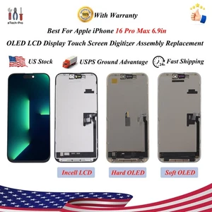 Best For Apple iPhone 16 Pro Max 6.9in OLED LCD Display Touch Screen Assembly - Picture 1 of 16