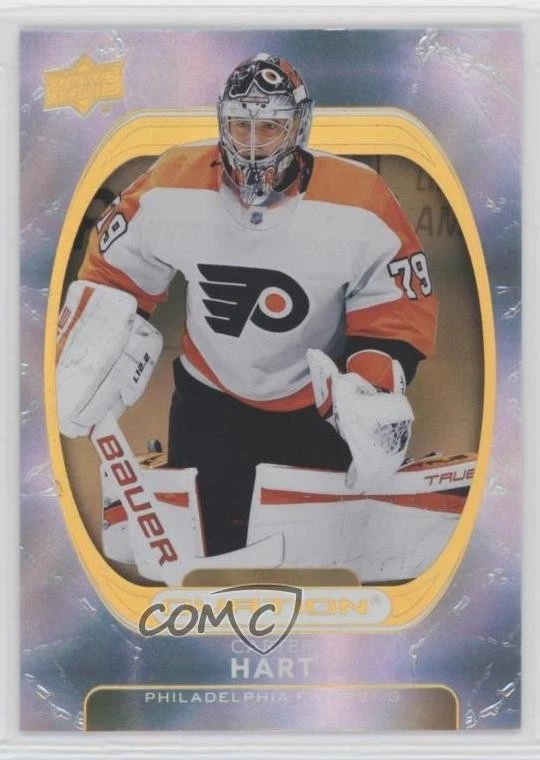 2021-22 Upper Deck Ovation Gold Circular Wonder Carter Hart #14 - Image 1 of 2