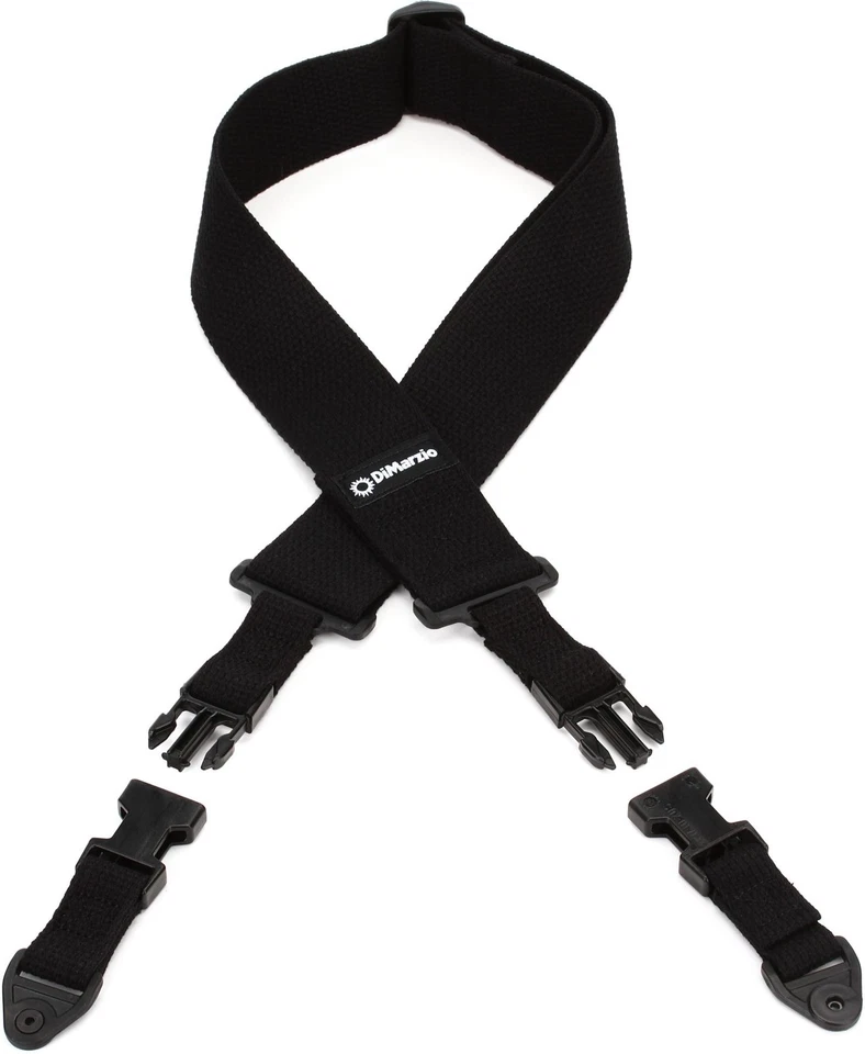 Correa de guitarra DiMarzio DD2200C algodón ClipLock - negra (paquete de 3) paquete Foto 1 de 1
