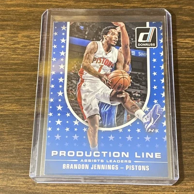 2014-15 Panini Donruss - Linha de produção auxilia Brandon Jennings #7 Detroit - Imagem 1 de 2