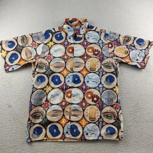 Vintage Reyn Spooner Dodgers Shirt Button Up All Over Print Men's Small - Picture 1 of 6