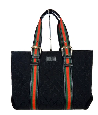 Bolso de Mano Gucci Promocional Perfume Lona Rojo y Verde Rayas Excelente Foto 1 de 4