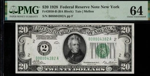 1928 $20 FRN NEW YORK P.M.G #64 - Picture 1 of 3