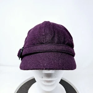 Women's Newsboy Purple Wool Hat Used Condition FAST SHIPPING - Picture 1 of 7